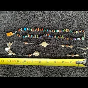 Set of two bead necklaces